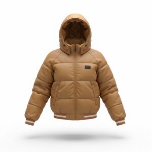 Baby Phat cropped y2k Puffer Gold Woman’s Xl Embroidered Emblem Puffer Jacket